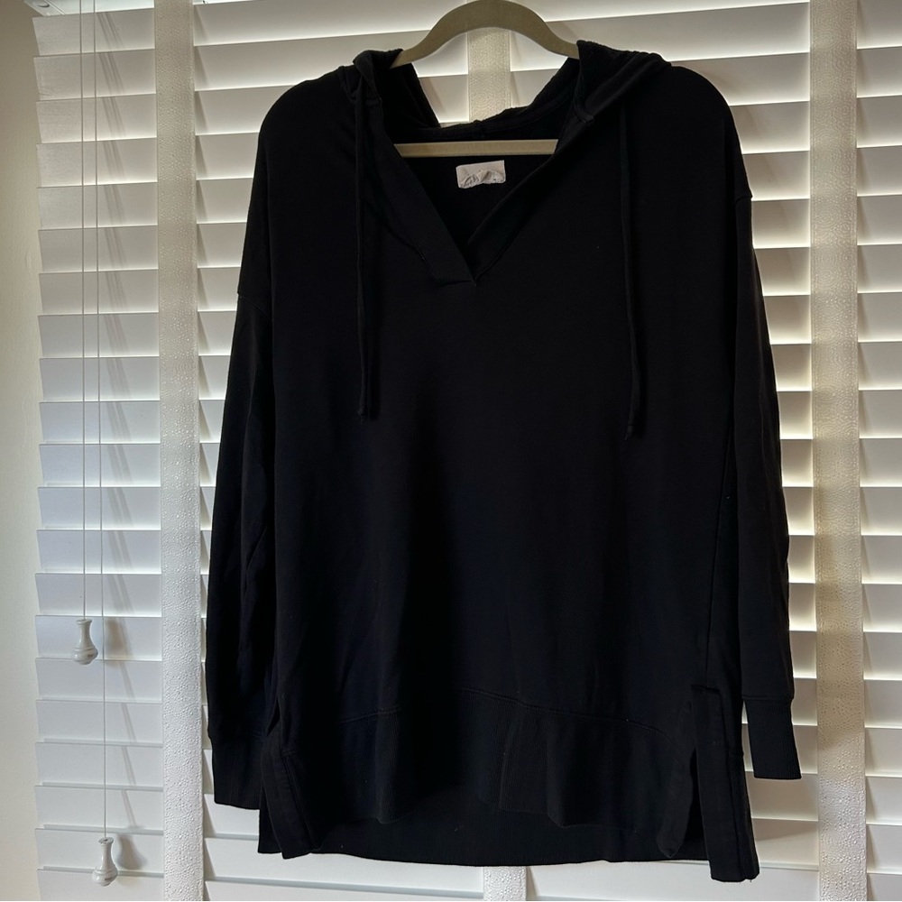Lou & Grey Hoodie Signature Soft Black Loungewear Small